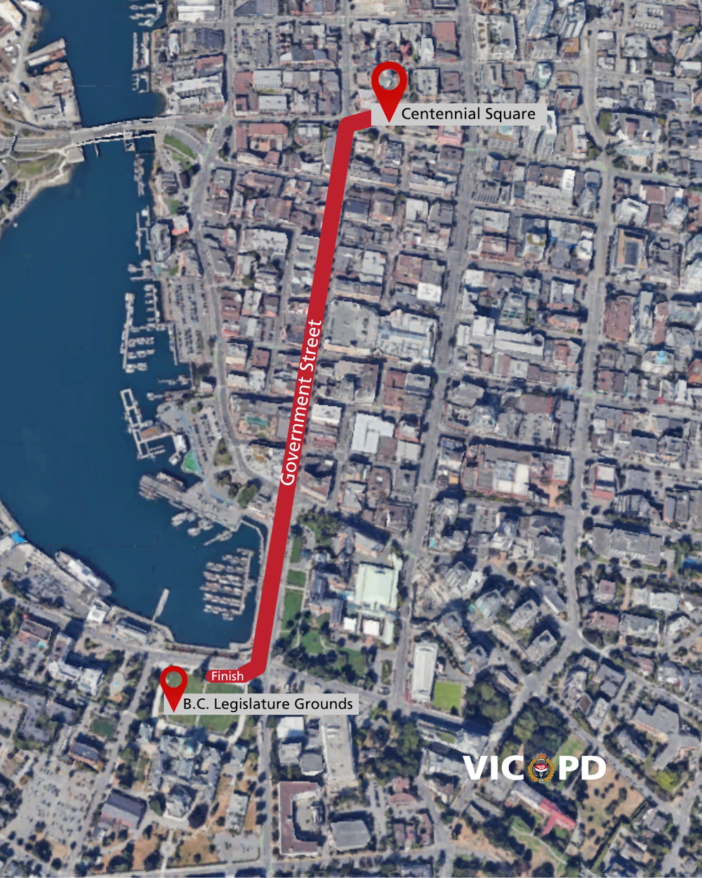 VicPD asks drivers to follow new traffic routes 