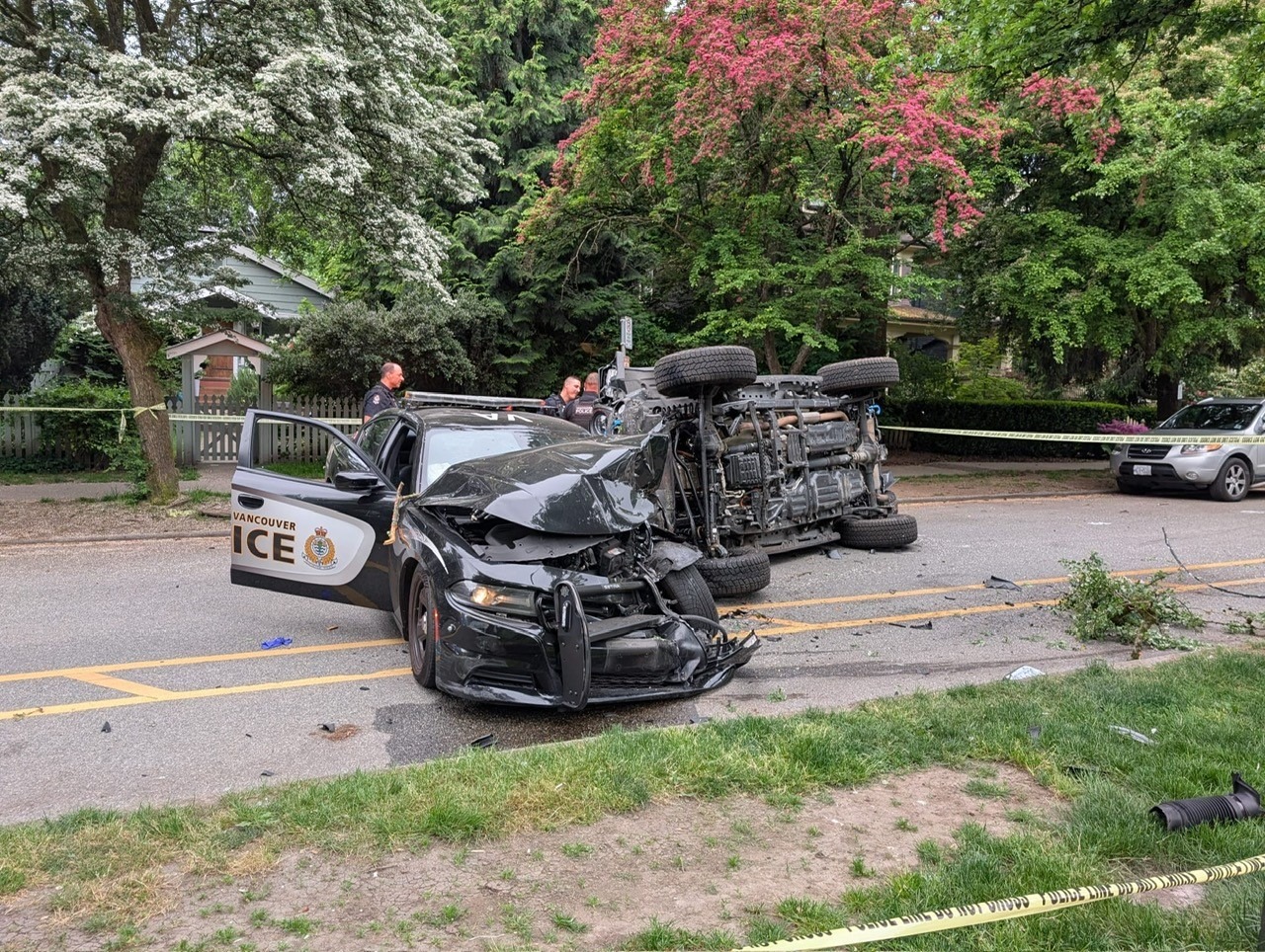 Driver leaves Sr. Citizen, two VPD officers injured in Vancouver