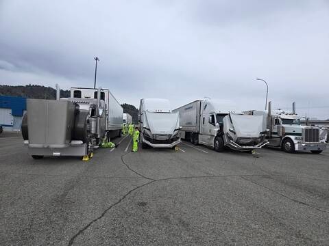 More than 400 vehicles inspected during 24/7 commercial vehicle operation near Kamloops