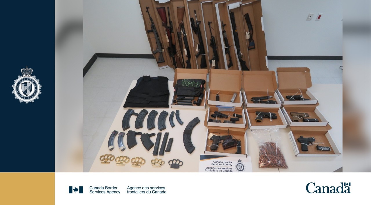 CBSA investigation results in the seizure of 22 illegal firearms, 8 suppressors